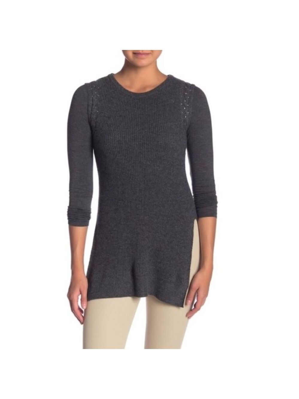 Sigrid Olsen Studded Trim Cashmere Vest
